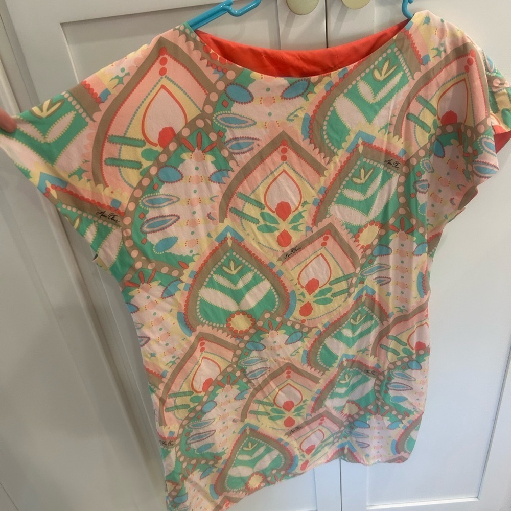 Marie Oliver Colorful Geometric Patterned Dress Or Tunic!